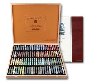 Sennelier сухи пастели дървена кутия комплект-100 цвята колекция пейзаж