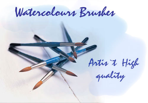 Artist`s watercolours  Brushes