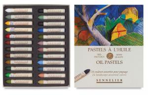 Sennelier маслени пастели  комплект-24 цвята Пейзаж 