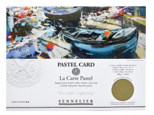  Pastel card пакет за сух пастел  -  6 листа -  40x30 cм. -монохромно светло сиво  