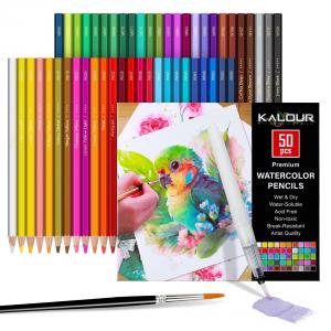 KALOUR 50 бр. комплект акварелни моливи 50 цвята, в картонена кутия  