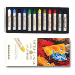 Sennelier маслени пастели  комплект-12 цвята Initation  