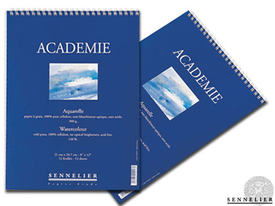 ACADEMIE watercolour pads-spiral