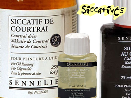 Siccatives for oil paints